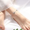 J.MUEN Anklet 925 Silver for Women, Daisy Sunflower Anklet for