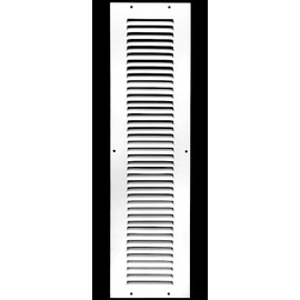 HVAC Premium 4" x 24" Return Air Grille - Sidewall and Ceiling - HVAC Vent Duct Cover Diffuser - [White] [Outer Dimensions: 5.75w X 25.75"h]