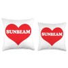 I Heart Sunbeam, I Love Sunbeam Custom Throw Pillow