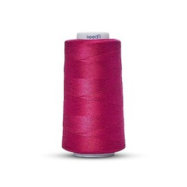 Keedil All Purpose Polyester Serger Sewing Thread - 3000 Yard Spool (Cranberry)