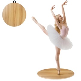 koretech Portable Dance Floor Round, 24" Ballet Wood Floor, Dance Turning Board, Smooth Ballet Dance Floor for Home, Studio and Outdoor