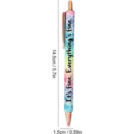 LALOCAPEYO 9PCS Ballpoint Pen Set,Set Funny Pens Congrats Grad Pens, Spoof Fun Ballpoint Pen Set, Novelty Negative Positive Pens Funny Coworker Office Gifts (9)