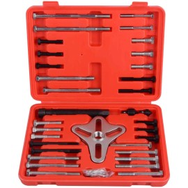 DAYUAN Harmonic Balancer Puller Set, 46 Pcs Flywheel Steering Wheel Puller Kit Gear Pul