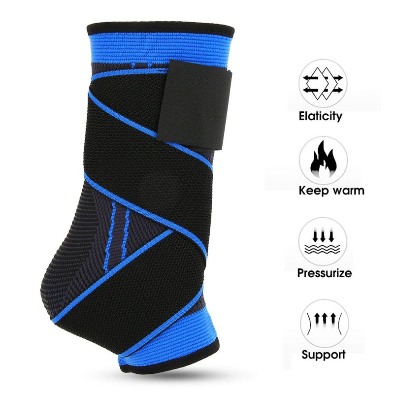 High Quality Breathable Nylon Fabric Ankle Support for Running (XL)