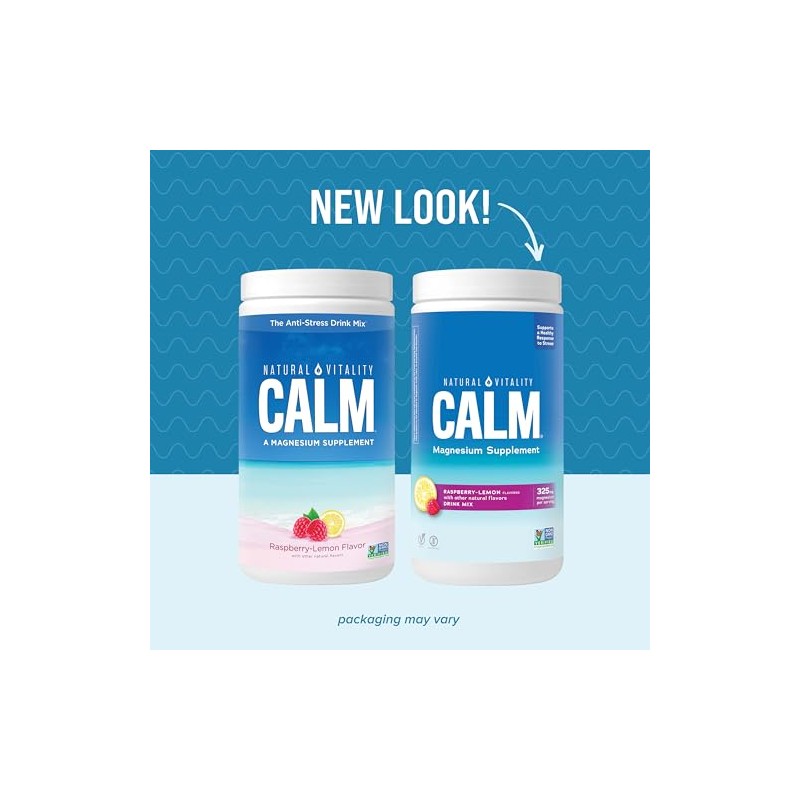 Natural Vitality Natural Calm Diet Supplement, Raspberry Lemon, 16 Ounce