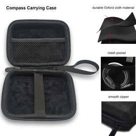 QFDSHOPCO Compass Case Hard Travel Protective Case Compass Storage Bag Compatible with SUUNTO MC-2 MC-3 A-10 A-30 Hiking Compass (Case Only)