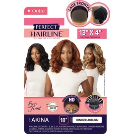 Outre Lace Front Wig - Perfect Hair Line 13X4 - Akina (JET BLACK 1)