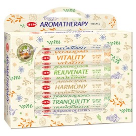 HEM Aromatherapy Gift Set for Cleansing & Meditation Incense Sticks - Pack of 6 (20 Sticks Each)