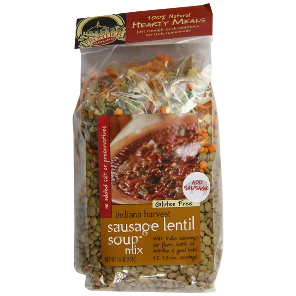 Frontier Soups Hearty Meals Indiana Harvest Sausage Lentil Soup, 16-Ounce