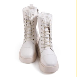 VSUDO Waxed Round 39" Ivory Dress Shoe Laces for Men, 1/8" Thin Formal Business Oxford Shoe Strings, Cream Dress Shoelaces for Men (2 Pairs-Beige-100CM)