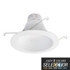 Elite RL631-950L-DIMTR-120-27K/30K/35K/40K/50K-90-W-WH 6" LED Baffle Retrofit Kit, 950 Lumens (White,
