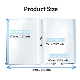 MOTEERLLU A2 Storage Book Suitable for 22x15 inches Diamond Paintings,Diamond Art Kit Storage Container with 30 Pocket Sleeves,Portfolio Folder for Artwork (Red)