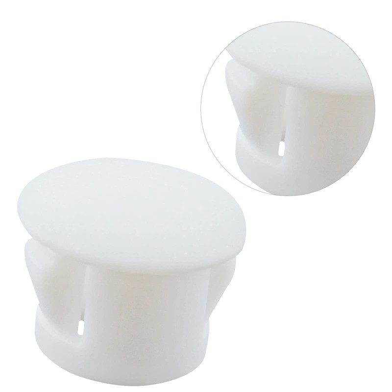Uenhoy 100 Pcs 5/16" Plastic Hole Plugs, White Flush Type