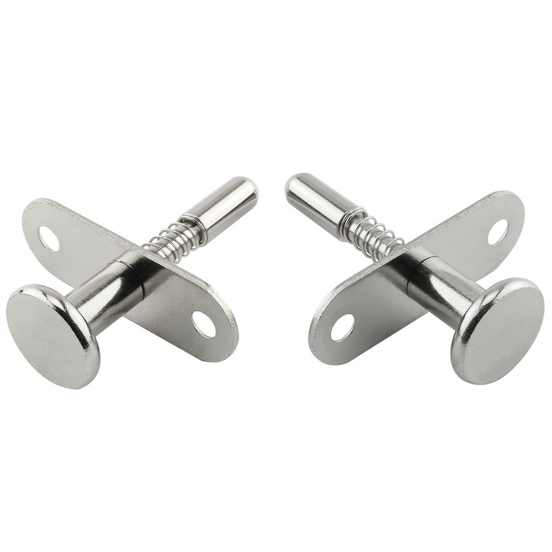 HJGarden 2PCS Stainless Steel Plunger Latches Spring-Loaded Spring Latch