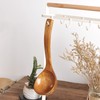 FJNATINH Wooden Ladle with Long Handle, Handmade Soup Ladle for