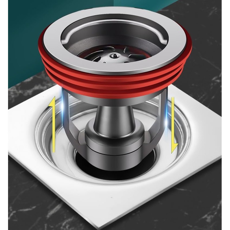 Shower Drain backflow Preventer, Odor-Proof Drain core, one-Way Drainage Valve,