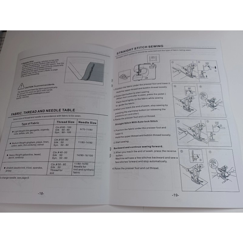Singer FW75 Instruction Manual for Sewing Machine (reproduction)