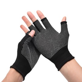 2 Pairs Fingerless Gloves for Men,Black Half Finger Winter Thermal Heated Driving Heat Thinsulate Work Men'S Warm Waterproof Mittens Thin Holders,for Cycling Grip Outdoor Sports Light Warming Glove