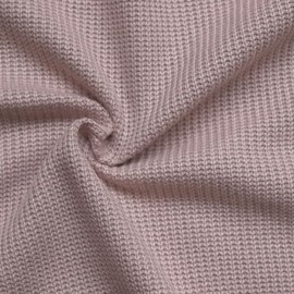 Stoffkontor Cotton Knitted Fabric - Sold by the Metre, Colour Old Rose - Oeko-Tex Standard 100 - for Sewing Sweaters, Dresses and Much More
