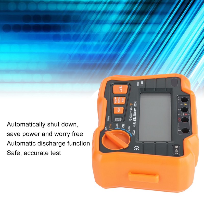 Digital Megohm Meter Electrical Earth Resistance Insulation Tester High Accuracy