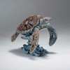 Enesco Edge Sculpture Sea Turtle on Wave Miniature Figurine, 4.73