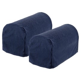 uxcell Stretch Armrest Covers Armchair Anti-Slip for Chairs Sofas Couch Arm Covers Recliner Sofa Navy Blue 2 Pcs