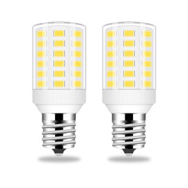 E17 LED Bulb 6W, kei d28k 4w kel2812 freezer bulb ac100-265v 3.5w Refrigerator Light Bulb Fit for Kenmore Refrigerator KEI D28A KEL2811, Microwave Over Stove Bulb, 5000K Daylight White, 2 Pack