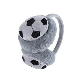 Boys Girls Cute Football Earmuffs Kids Soft Fluffy Faux Fur Earmuffs Plush Ear Warmer Children Winter Warm Soccer Earmuffs Earflaps Ears Protector Full Cover Surround Adjustable Ear Wrap Headband