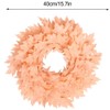 Christmas Door Wreath Artificial Hanging Garland Pink Maple Leaf Wreath