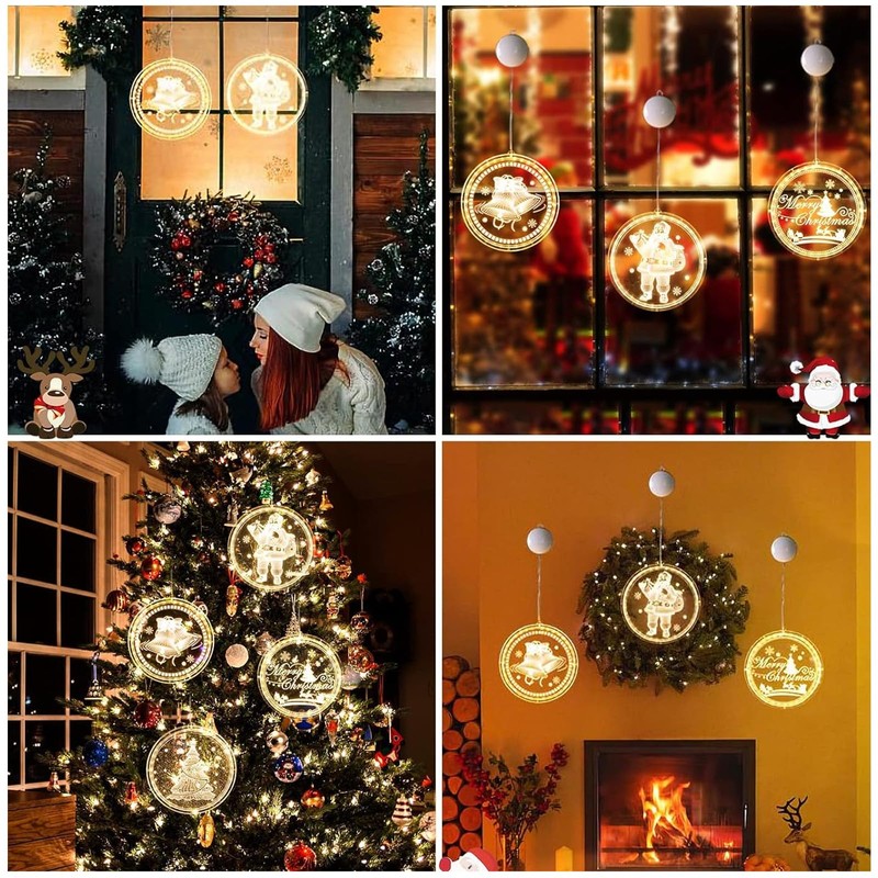 DAZZTIME Christmas Decorative Window Light, LEDs Christmas Lights Window with