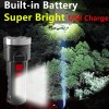 GEARGADGET LED Super Bright Flashlight Rechargeable Torch Tactical Lamp USB