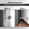 Door Stopper, 5 Inch Long Door Stop, Wall Mount, Brushed
