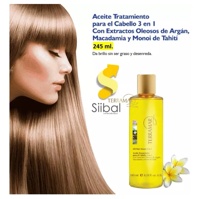 Oleo 3 En 1 Aceite Tratamiento Para Cabello 245ml Terramar