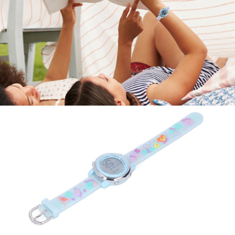 LED Kids Watch Waterproof Backlight Cartoon Digital Child Watch with