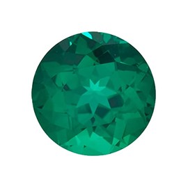 0.30-0.36 Cts of 4.5 mm AAA Round Lab Created Emerald (1 pc) Loose Gemstone