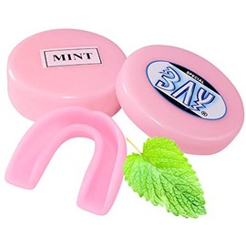 BAY Mint Aroma Mouth Guard, Pink for Adults and Teenagers, with Hygiene Box Tin, CE, Sports Mouth Guard, Mouth Guard, Mouth Guard, Seniors from Approx. -13 Years, Mint Peppermint Boxing, Martial Arts,