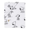 Lambs & Ivy Classic Snoopy 100% Cotton White/Black Fitted Baby
