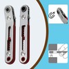 2Pcs Rustproof Flat Elbow Ratchet Wrench Flat Elbow Heads Wrench