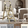 HillhutApex 4 Step Foldable Aluminum Step Ladder with Handgrip, Anti-Slip