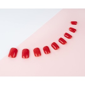 Invogue Square Shape 24 Nails Bright Red 25g