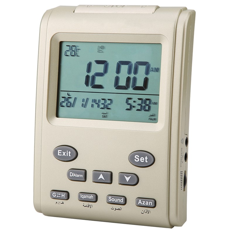 New Digital Islamic Clock Alarm Prayer Alarm LCD Azan Clock