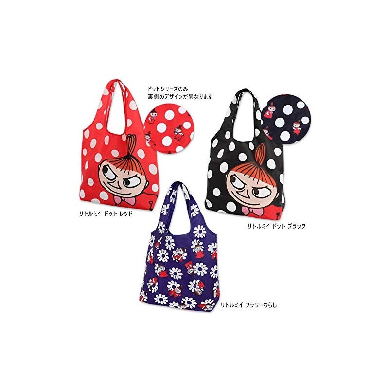 Small Planet Moomin Kurukuru Shopping Bag Little Me Dot BK