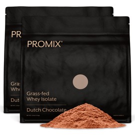ProMix Nutrition Promix Whey Protein Isolate Powder, Chocolate - 5lb Bulk - Grass-Fed & 100% All Natural - -Post Workout Fitness & Nutrition Shakes, Smoothies, Baking & Cooking Recipes - Gluten-Free & Keto-Friendly