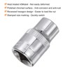 HARFINGTON 6-Point Socket 3/8" Drive 10mm Deep 1.1" Length 45#