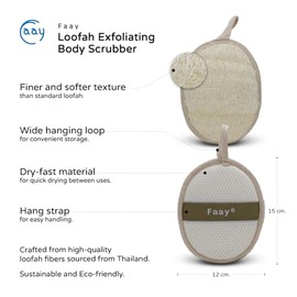 Faay Almohadilla Lufa Suave Exfoliación Corporal Unidades Paquete Esponja Luffa Ducha Tratamiento Spa Eficaz Hogar Previene Pelos Encarnados