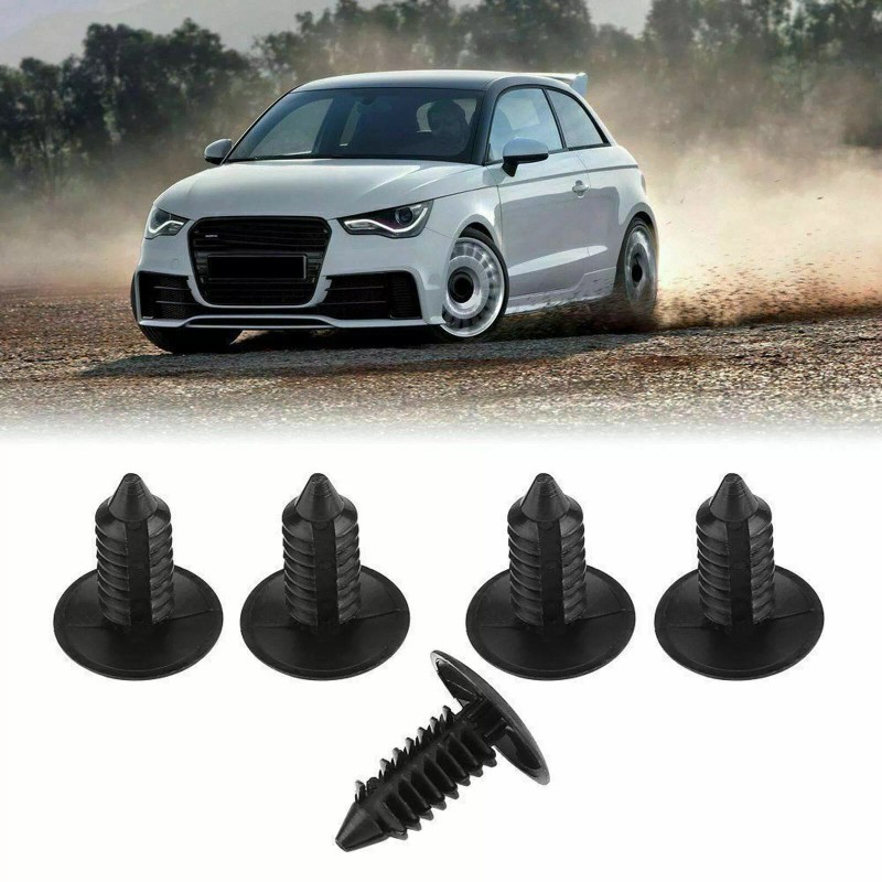 GITG 100X 8mm Bumper Clips Auto Car Hole Plastic Rivets