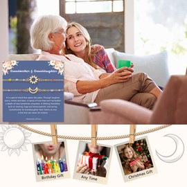 Matching Grandmother and Granddaughter Bracelets for 2, Sun and Moon Gifts for Granddaughter Grandmother Christmas Birthday Gift, Grandmother and Granddaughter Gifts (Grandma & Granddaughter Bracelet)