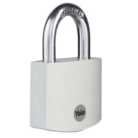 Yale - YE3B/50/126/1/GR Standard Security 50mm Aluminium Padlock - Grey - Open Hardened Steel shackle - 3 keys