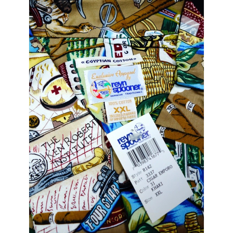 Reyn Spooner NEW! REYN SPOONER CAMP SHIRT -XXL CUBAN CIGAR