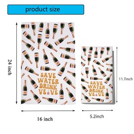 POFULL Drinker Gift Alcohol Gift Save Water Drink Kitchen Towel Housewarming Gift (Drink VEUV)